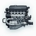 Moderner Seat Diesel Motor mit Abgasreinigungssystem nach Euro-6d-TEMP-Norm.