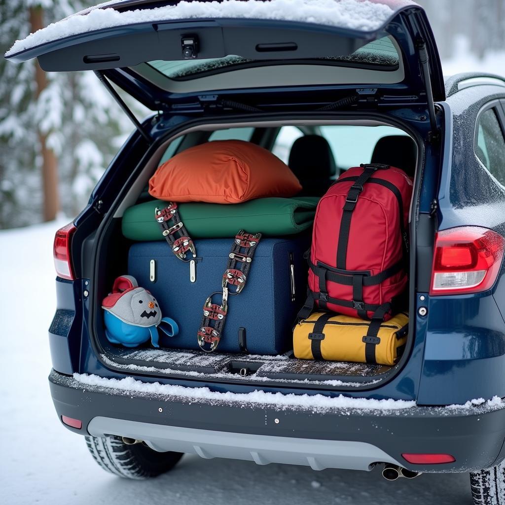 Autovorbereitung für die Fahrt in den Skiurlaub mit Schneeketten