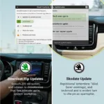 Skoda Amundsen Update Prozess: Online Download oder Update beim Händler - Wählen Sie die passende Option.