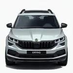 Skoda Enyaq 2025 Facelift: Modernisiertes Design mit neuer Front- und Heckpartie, inklusive innovativer Scheinwerfer und Rückleuchten.