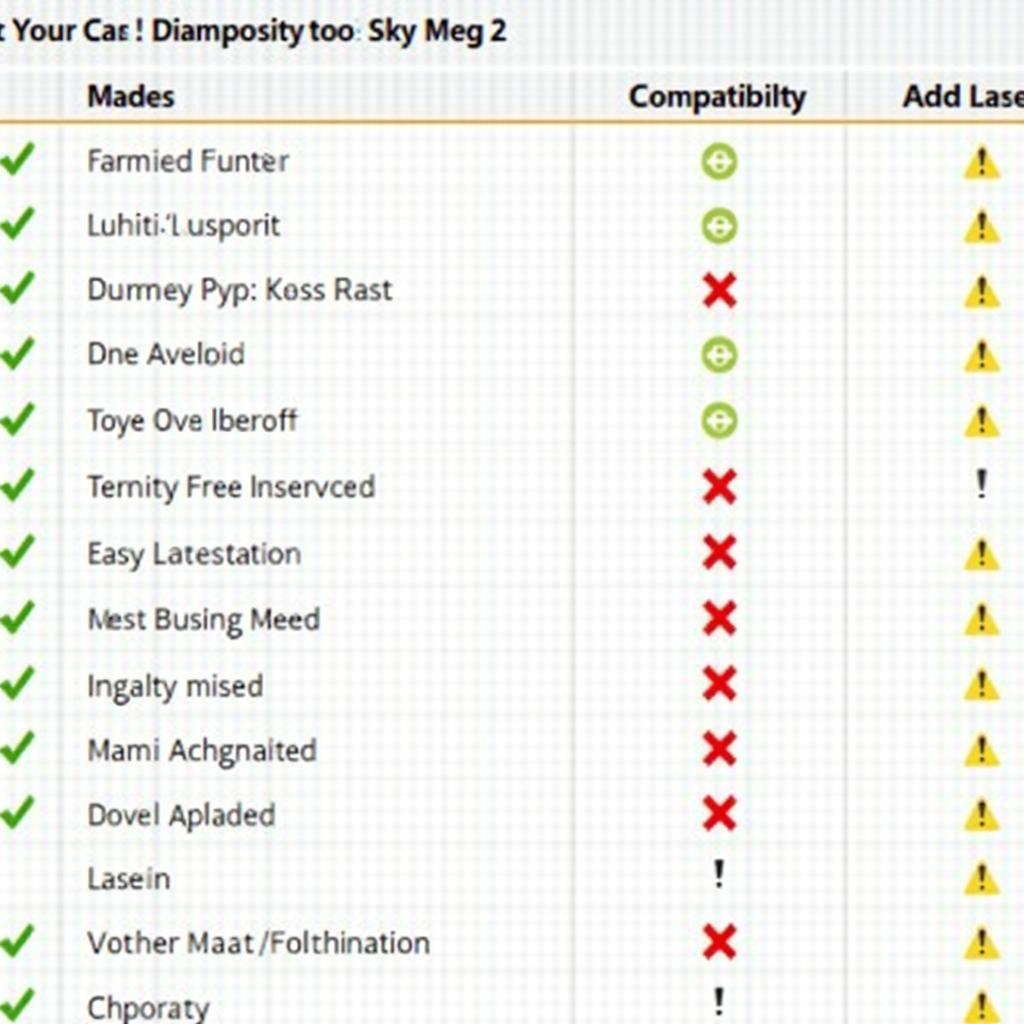 Kompatibilitetstest af Sky Meg 2 med forskellige bilmodeller