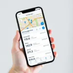 Smartphone App zum Vergleich von Autogas Preisen.