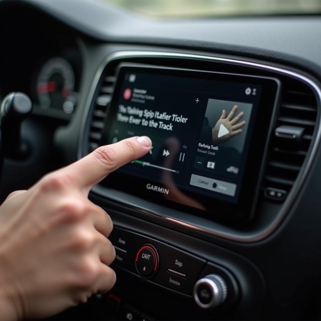 Spotify Steuerung auf Garmin Touchscreen