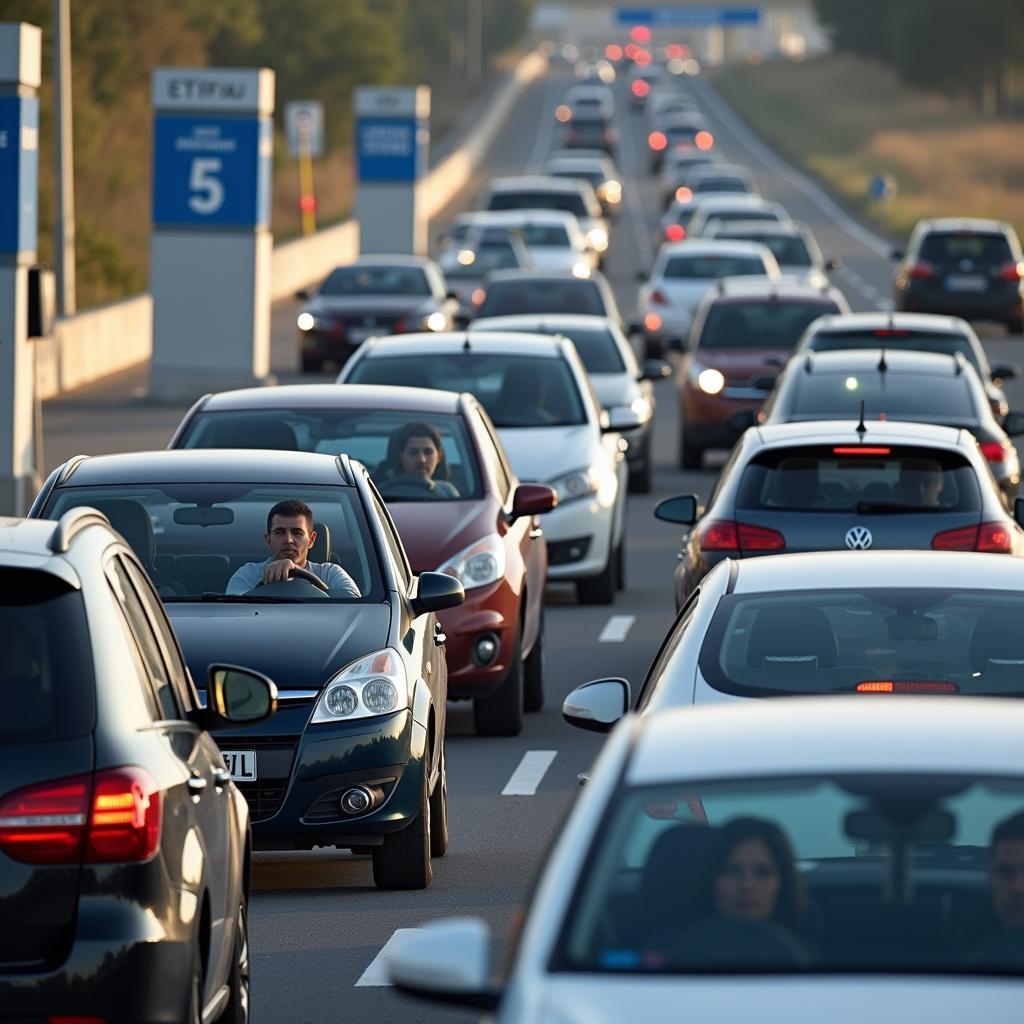 Aktuelle Verkehrslage an der Spanisch-Französischen Grenze