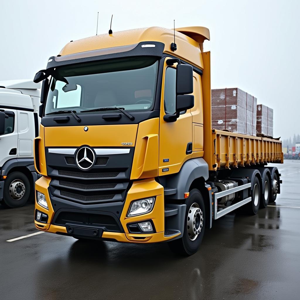 T5 Transporter mit Überladung. Ein Transporter, der deutlich zu schwer beladen ist und dessen Federn stark eingedrückt sind.