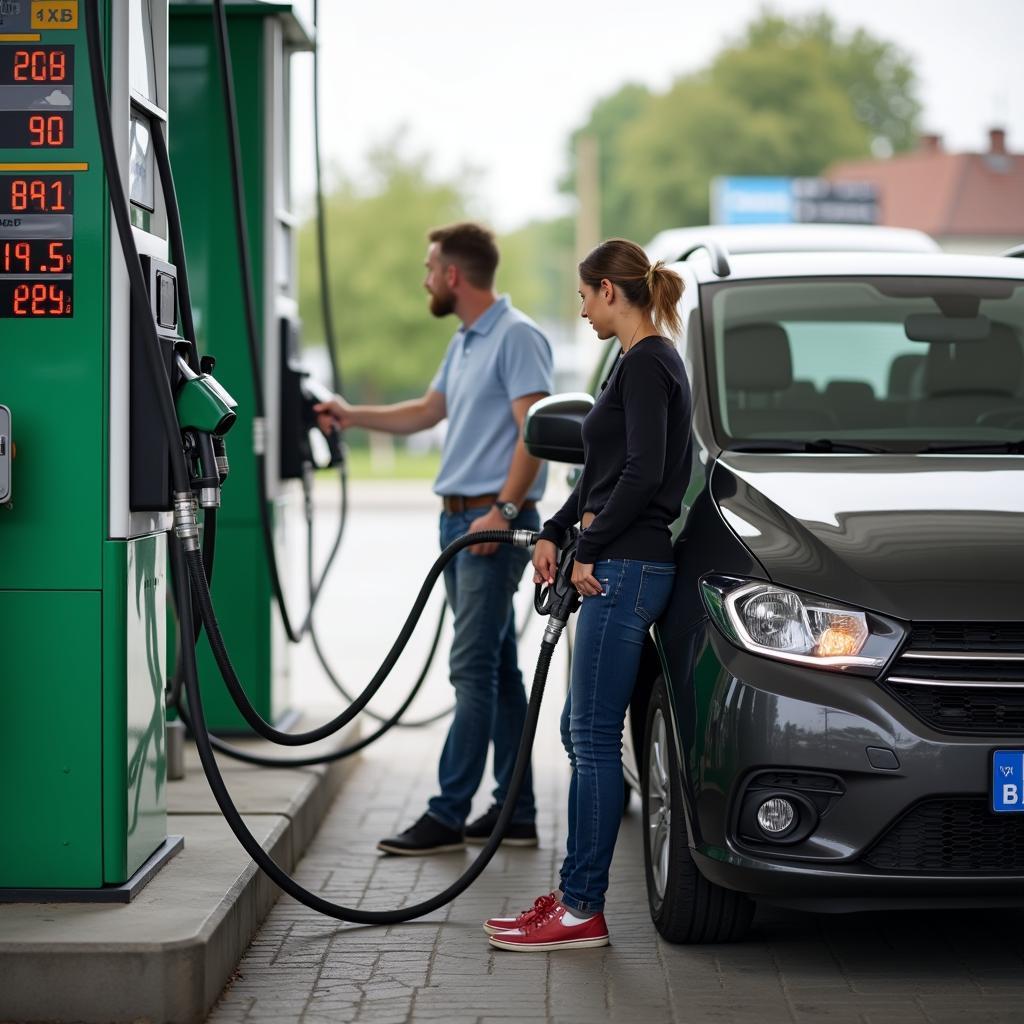 Tankstelle in Tschechien Dieselpreis