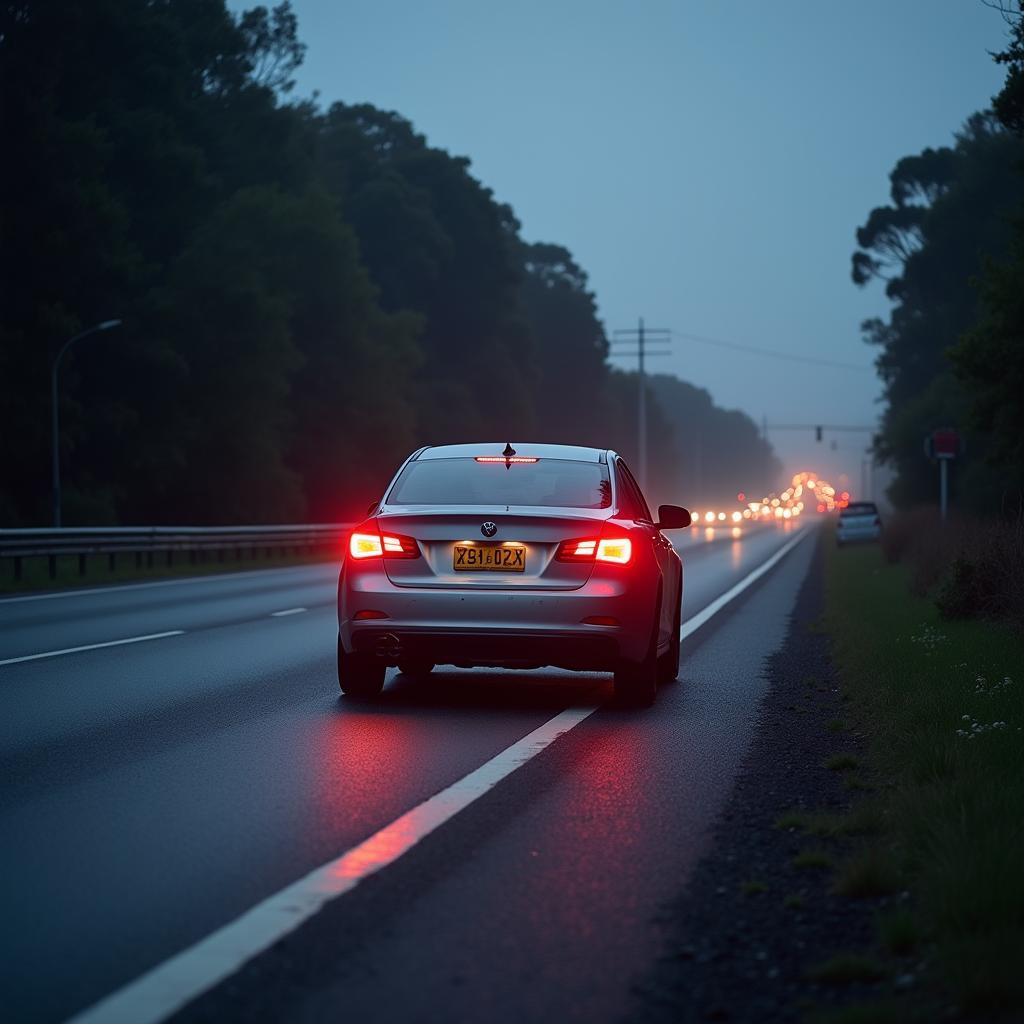 Notfall an der A31 Richtung Emden