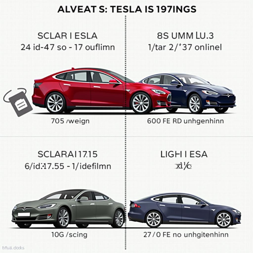 Vergleich des Gewichts verschiedener Tesla Model S Varianten