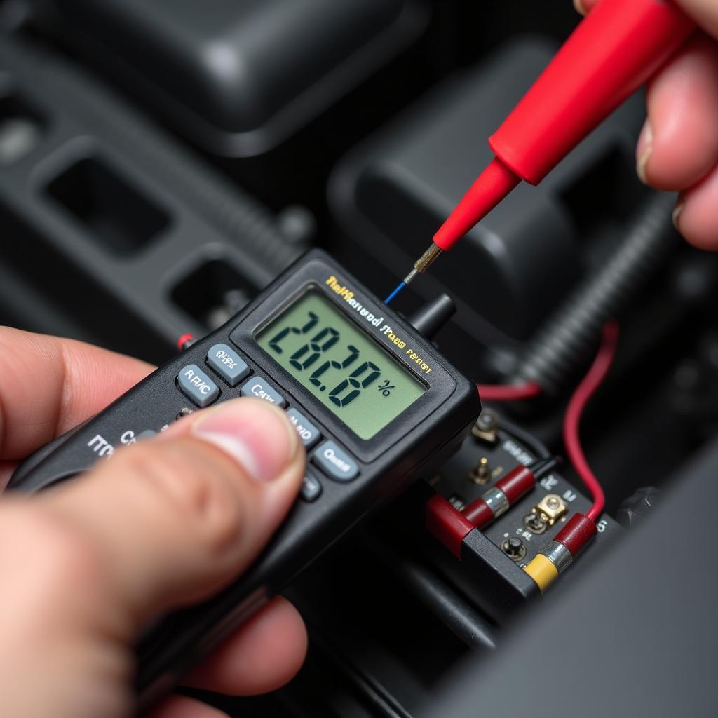 Thermosicherung prüfen mit Multimeter