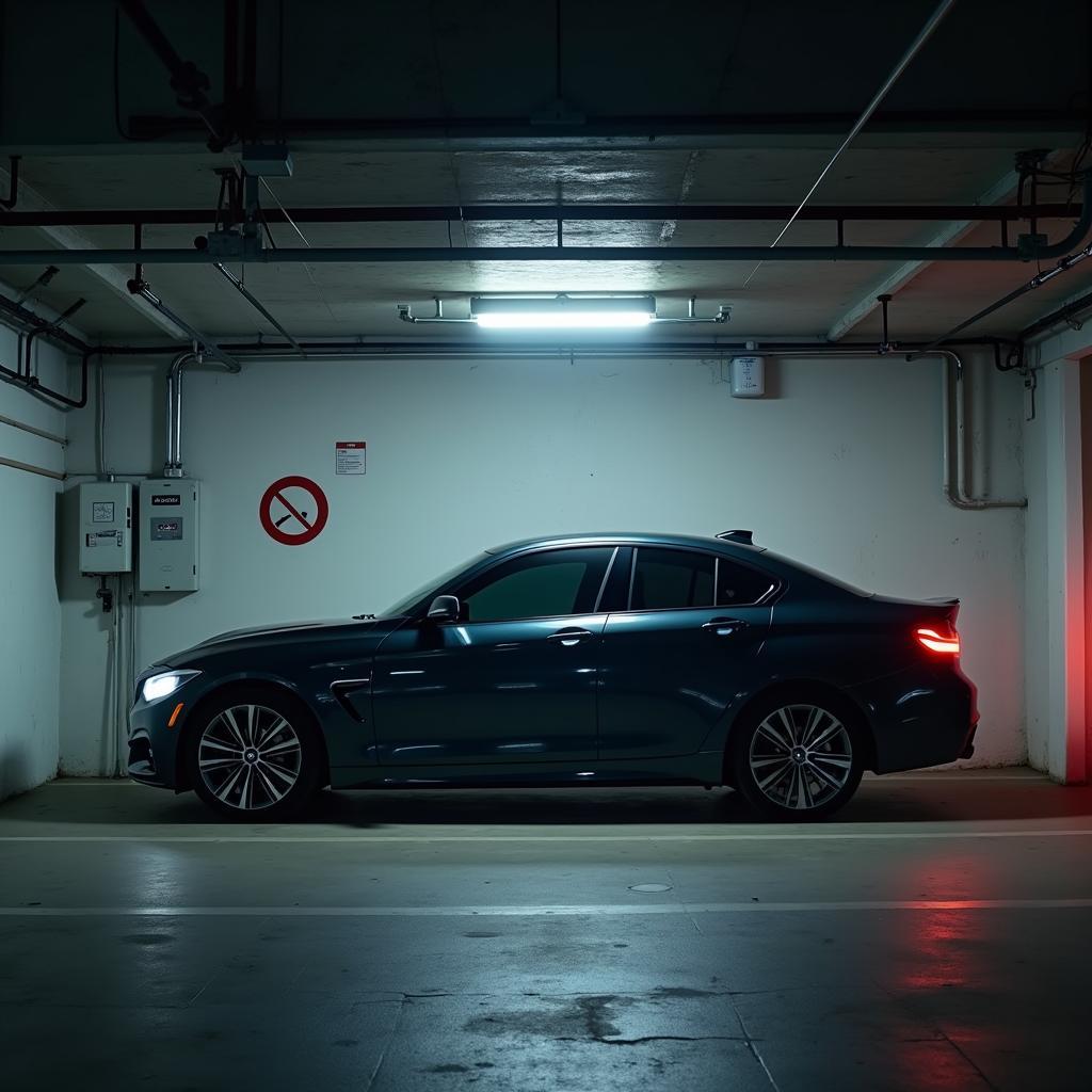 Vehicle security in an underground parking garage