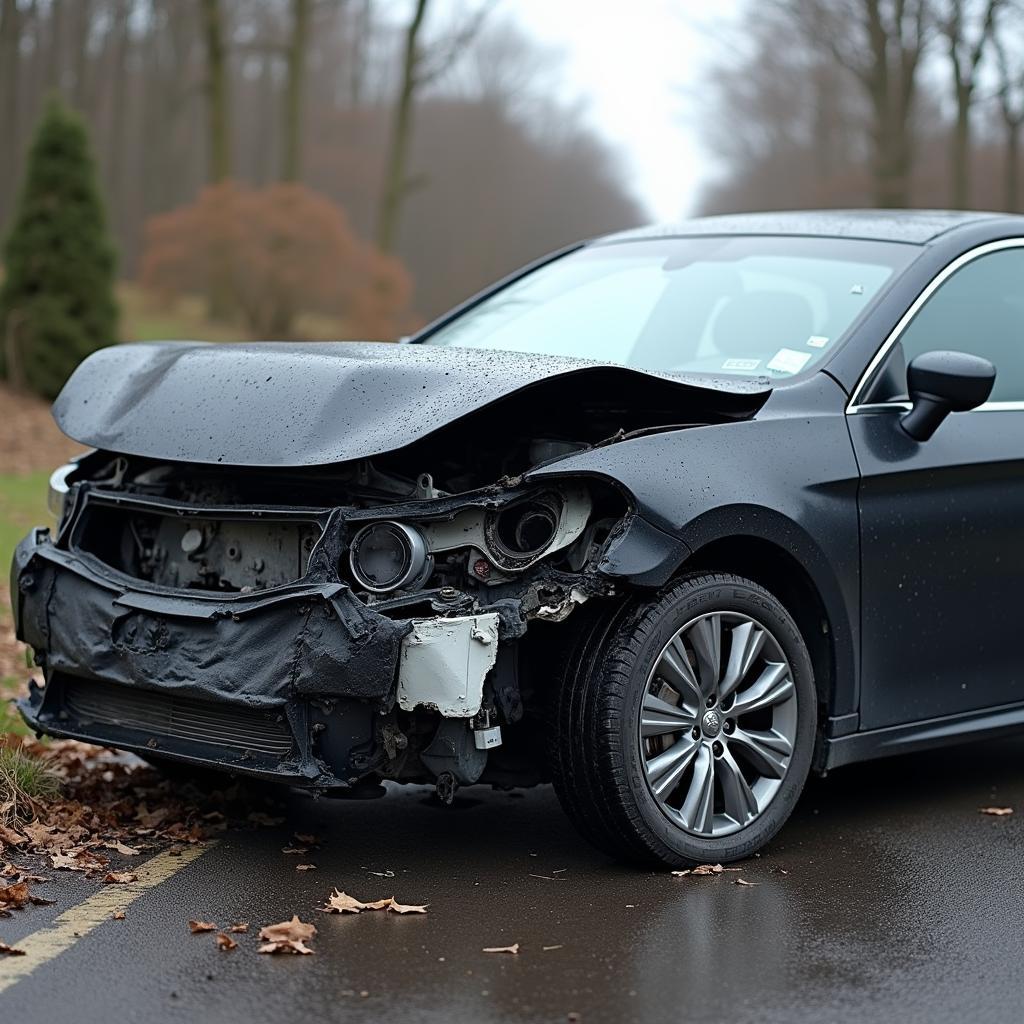 Totalschaden an einem Leasingfahrzeug nach einem Unfall