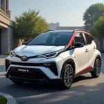 Toyota Aygo X 2024 Außenansicht: Modernes, SUV-inspiriertes Design mit dynamischen Linien und markanten Details.