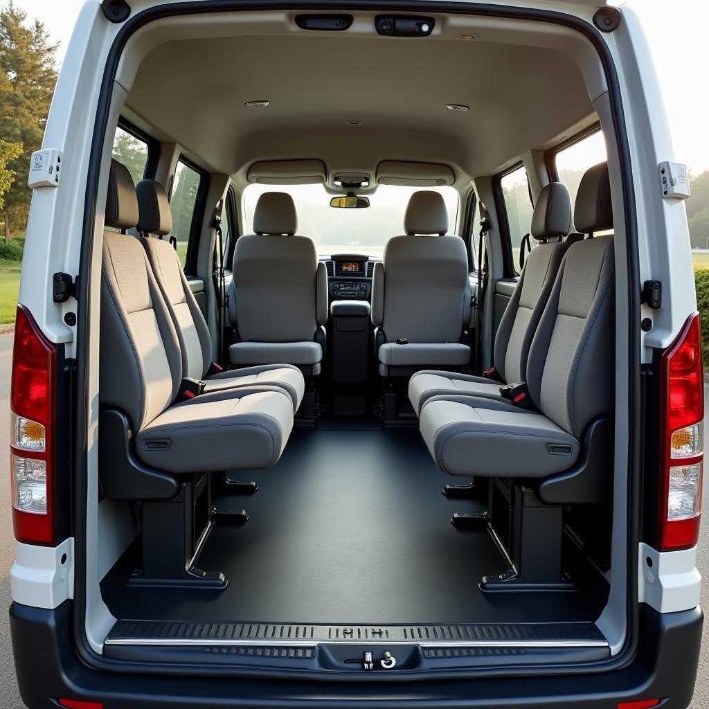 Geräumiger Innenraum des Toyota Proace Verso 2024 mit flexiblen Sitzmöglichkeiten und viel Stauraum.