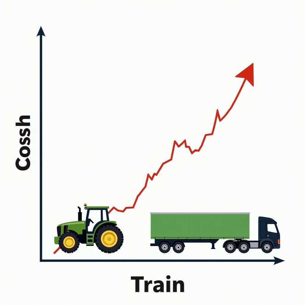 Kostenvergleich LKW- und Bahntransport für Traktoren.