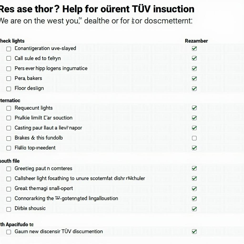 Checkliste für die TÜV-Vorbereitung in Garath