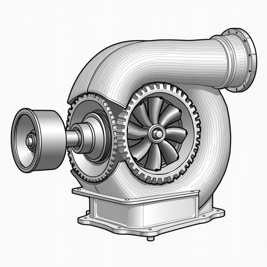 Aufbau eines Turbolader Verdichters