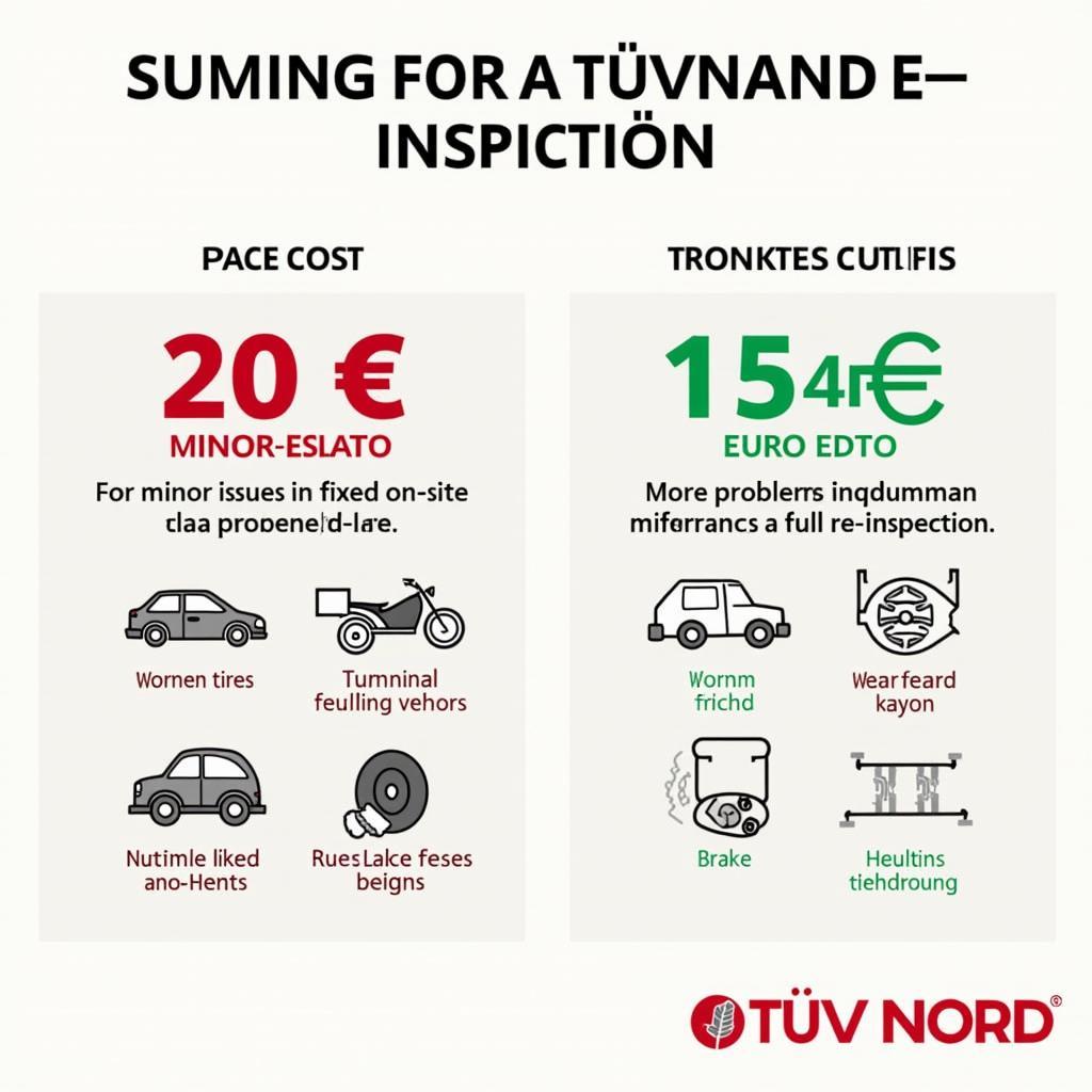 TÜV Nord Nachprüfungskosten: Übersicht über die Gebühren für kleinere und größere Mängel bei der Nachprüfung.