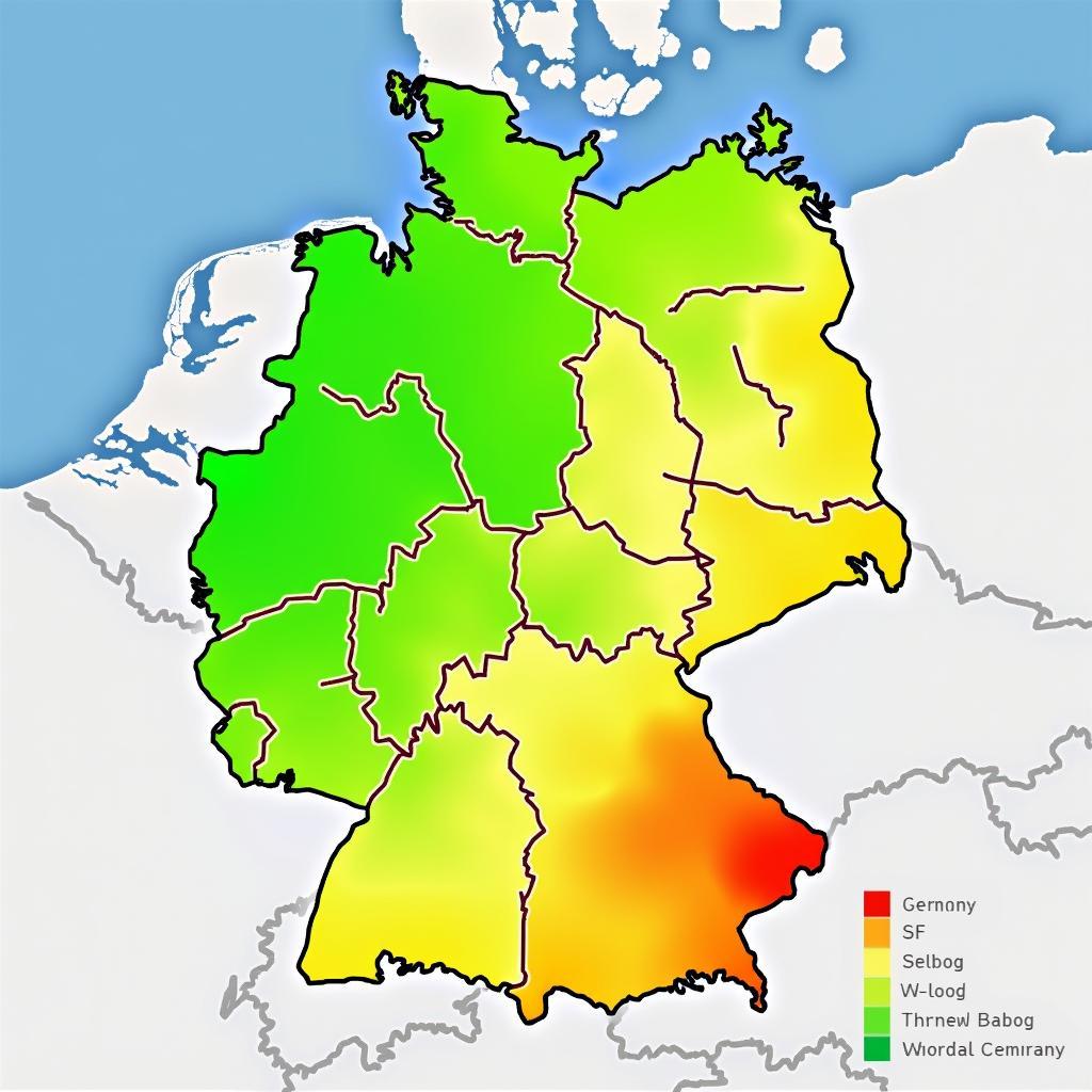 Karte der Mobilfunk-Netzwerkabdeckung in Deutschland