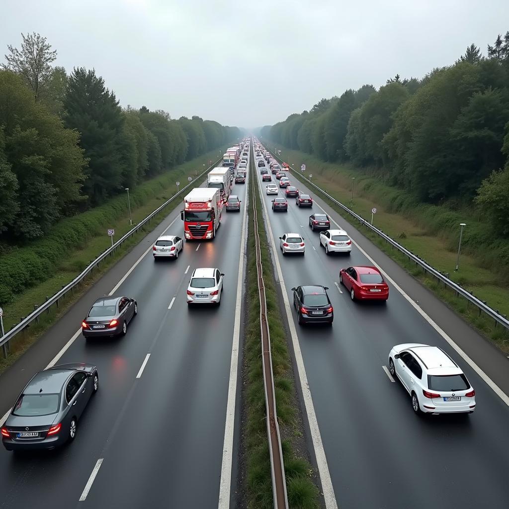 Verkehrsbehinderung nach Unfall auf der A1 bei Wildeshausen