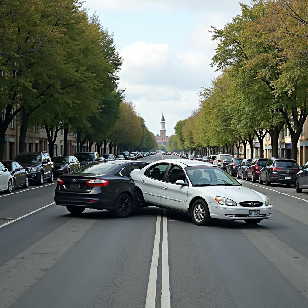 Unfall mit Linksabbieger und Geradeausfahrer - Sichtbehinderung