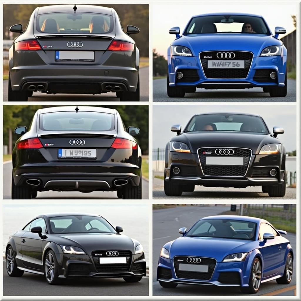 Diversi body kit per Audi TT a confronto: sobrio, sportivo, aggressivo.