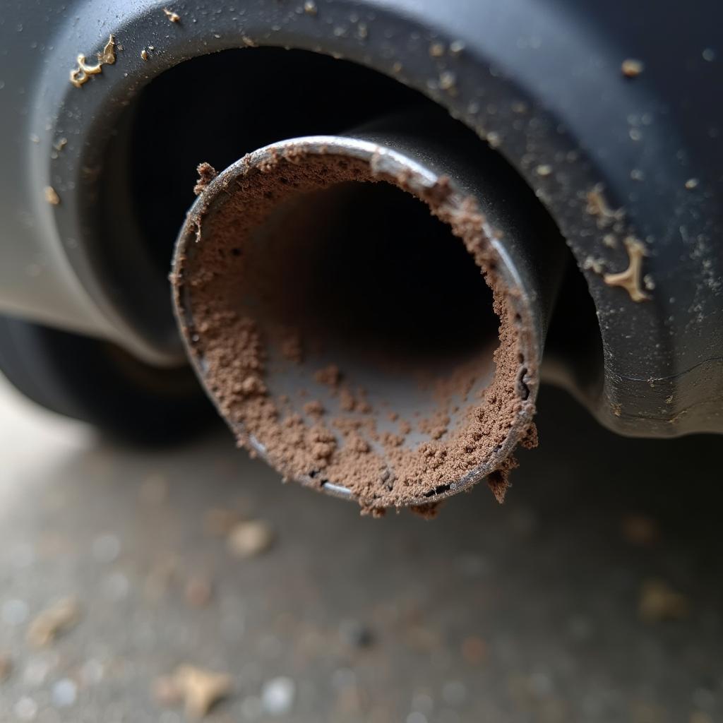 Clogged catalytic converter in an exhaust system