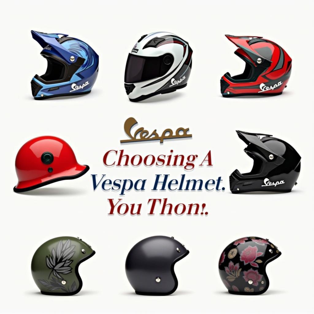 Stylische Designs von Vespa Helmen