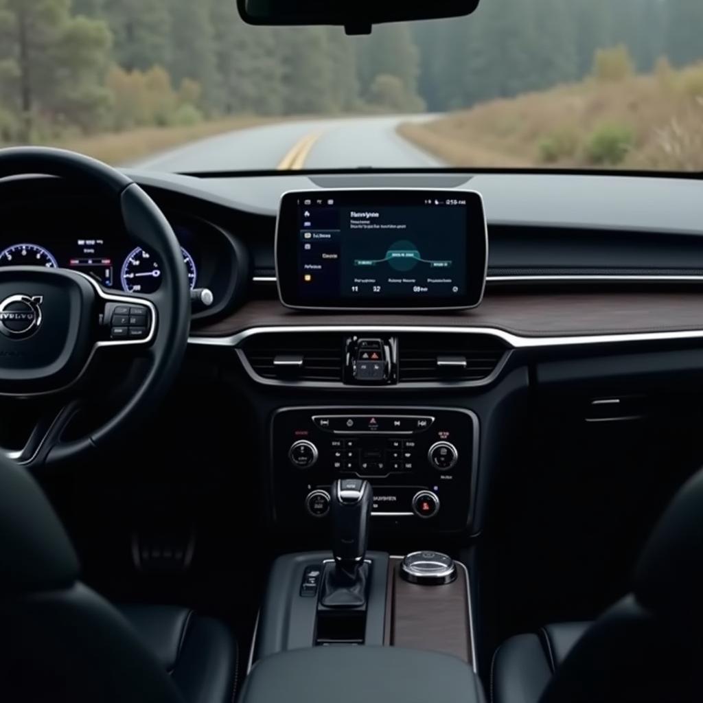 Modernes Cockpit und Infotainment-System des Volvo S60 B4