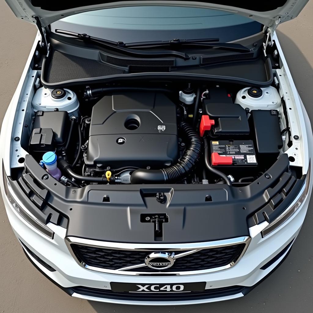 Volvo XC40 Motorraum Detailansicht