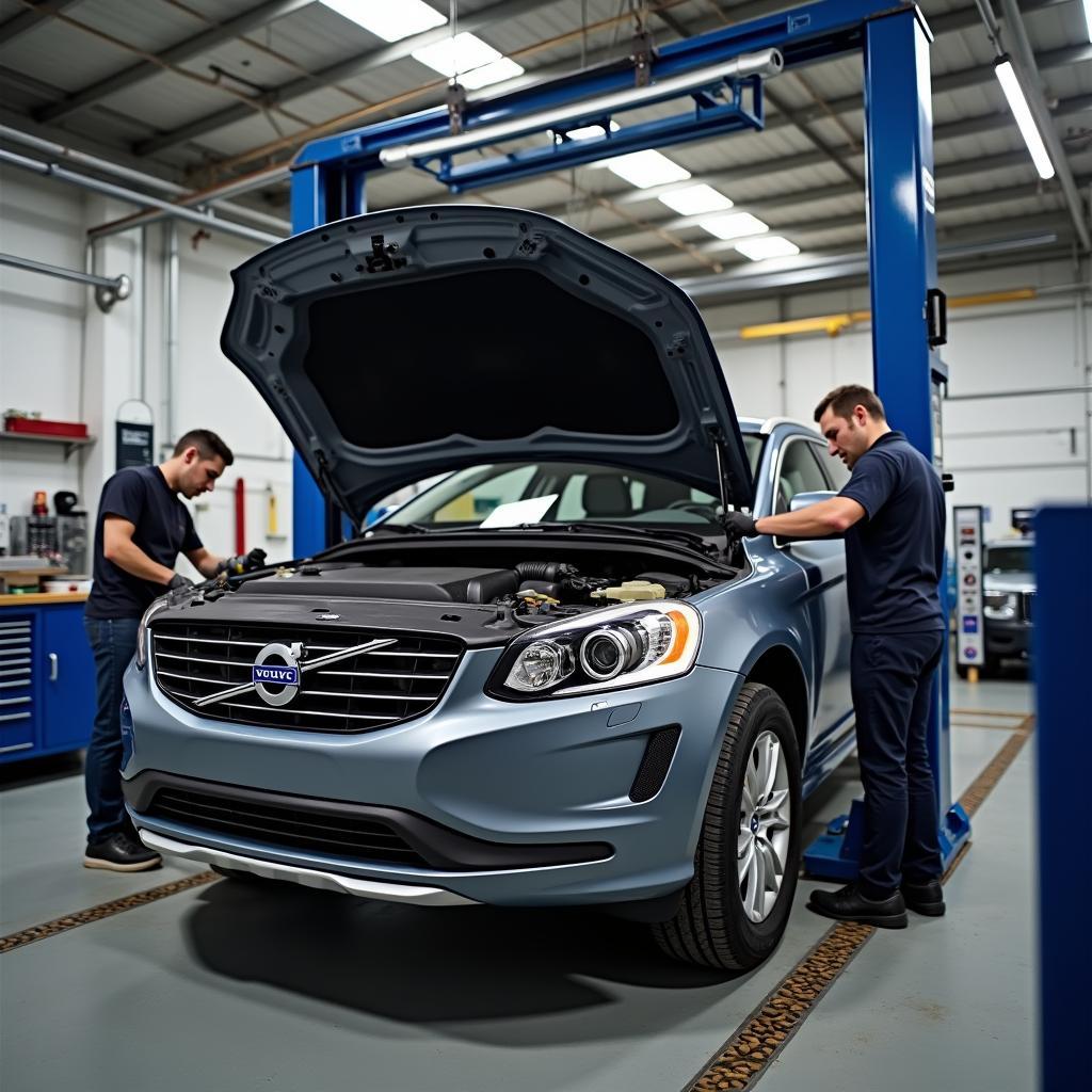 Volvo XC60 Diesel Motorwartung in der Werkstatt