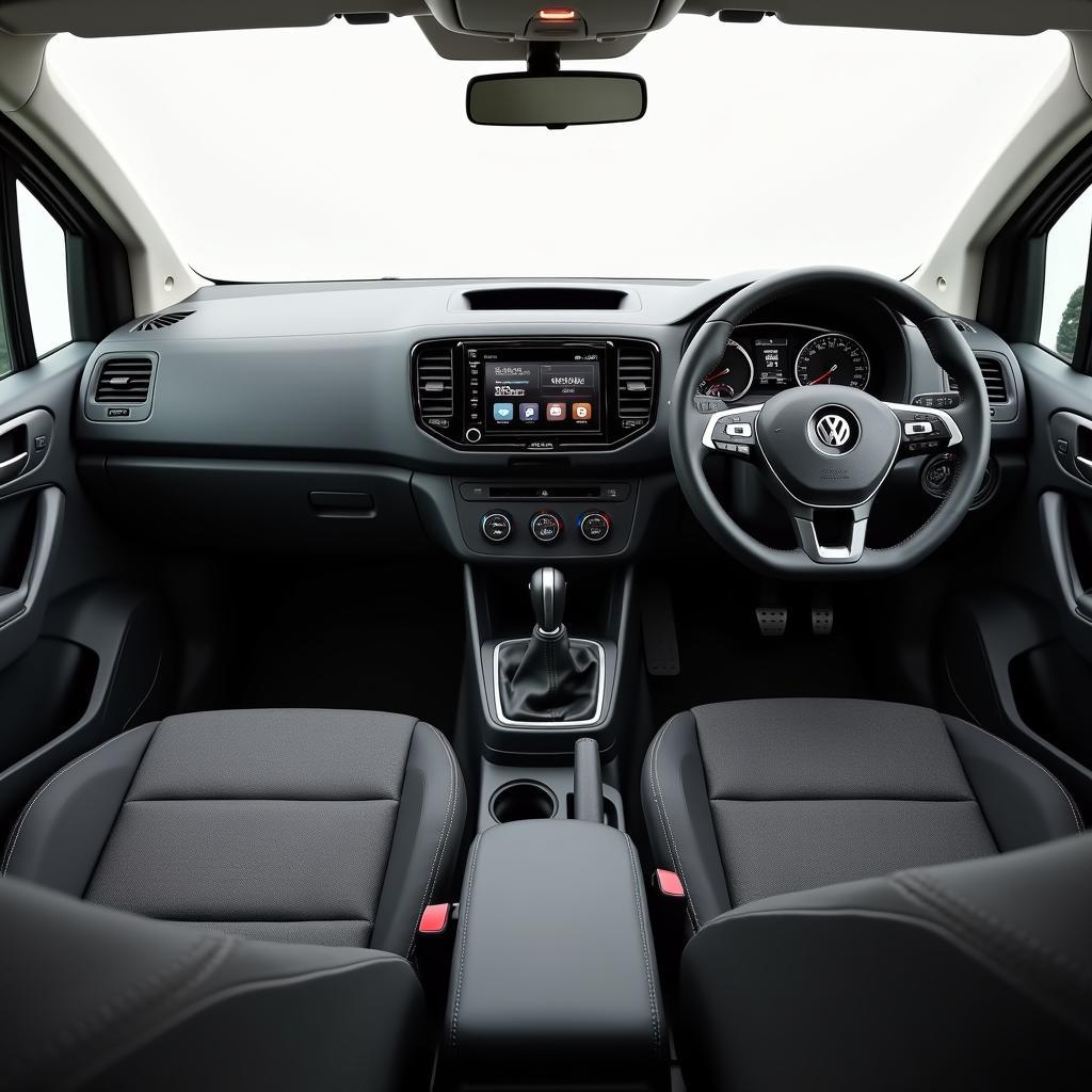 Modernes Cockpit im VW Caddy