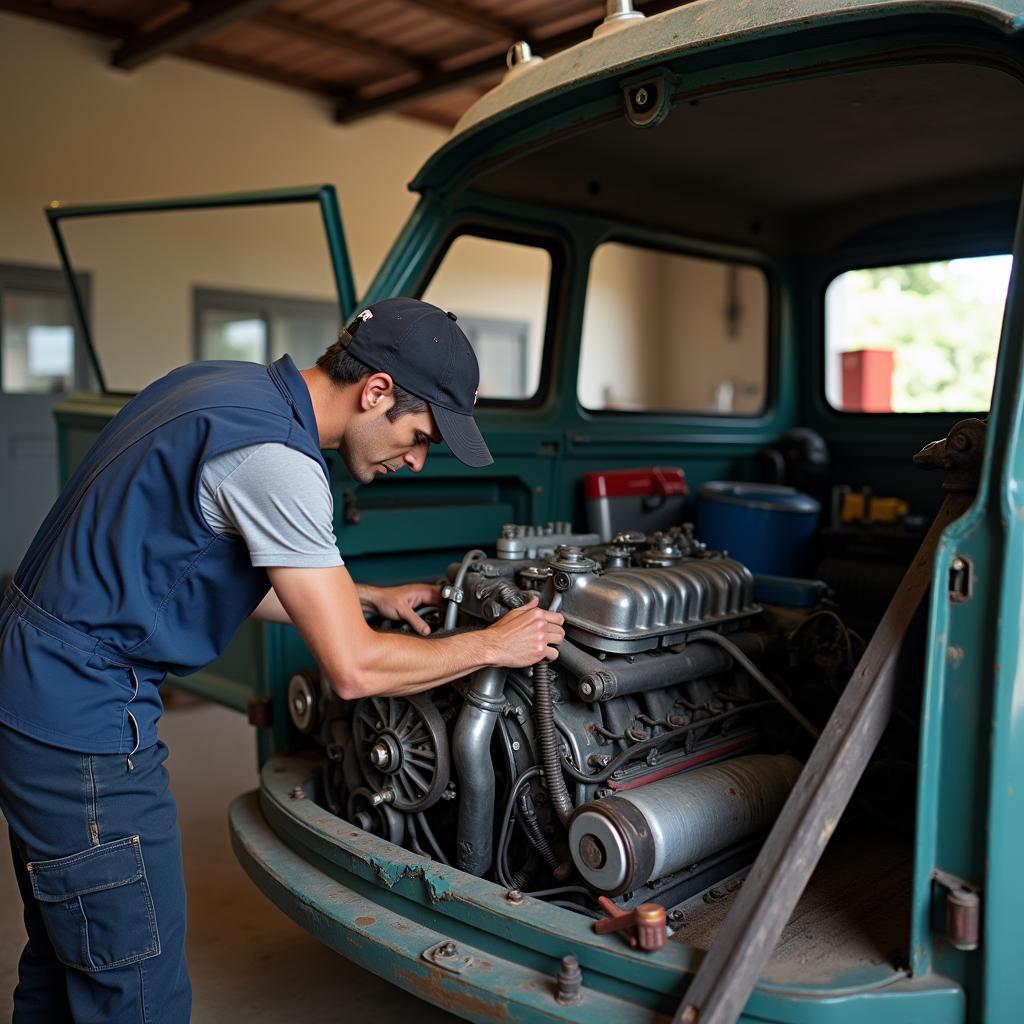 Wartung und Reparatur eines VW T2 aus Brasilien