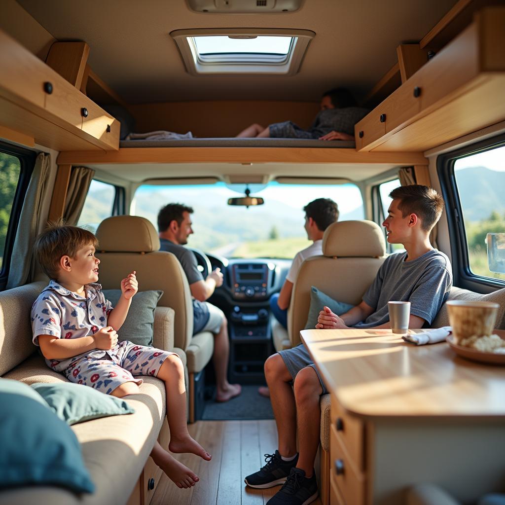 Familienurlaub im Wohnmobil mit Stockbetten