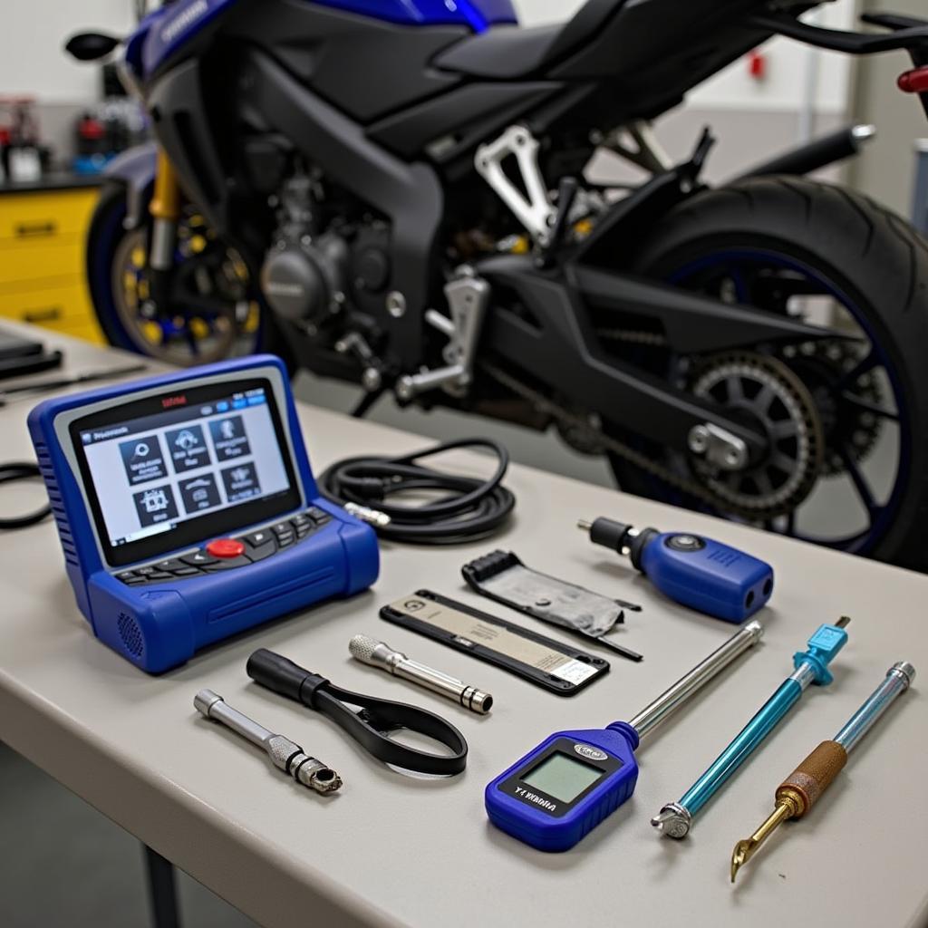 Peralatan diagnosa mandiri Yamaha MT-09 2018