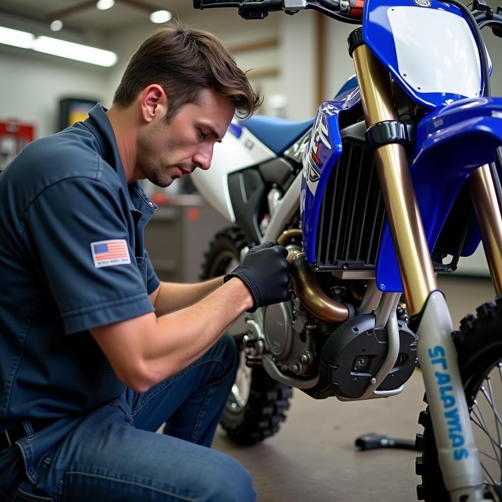 Yamaha WR450 Motorrad Wartung: Ölwechsel