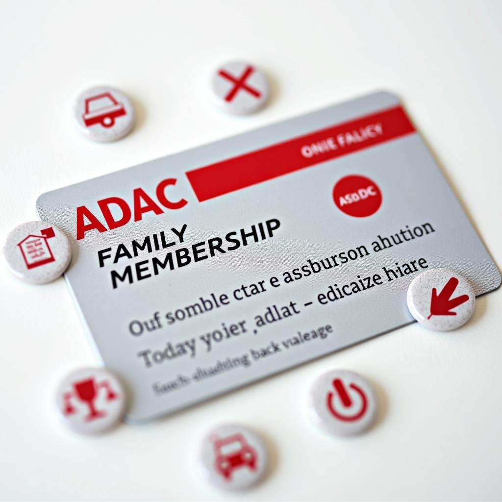 ADAC Mitgliedskarte mit Familienmitgliedschaft und Vorteilen.