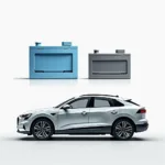 Audi e-tron 50 Batterie und Reichweite im Vergleich zum e-tron 55.