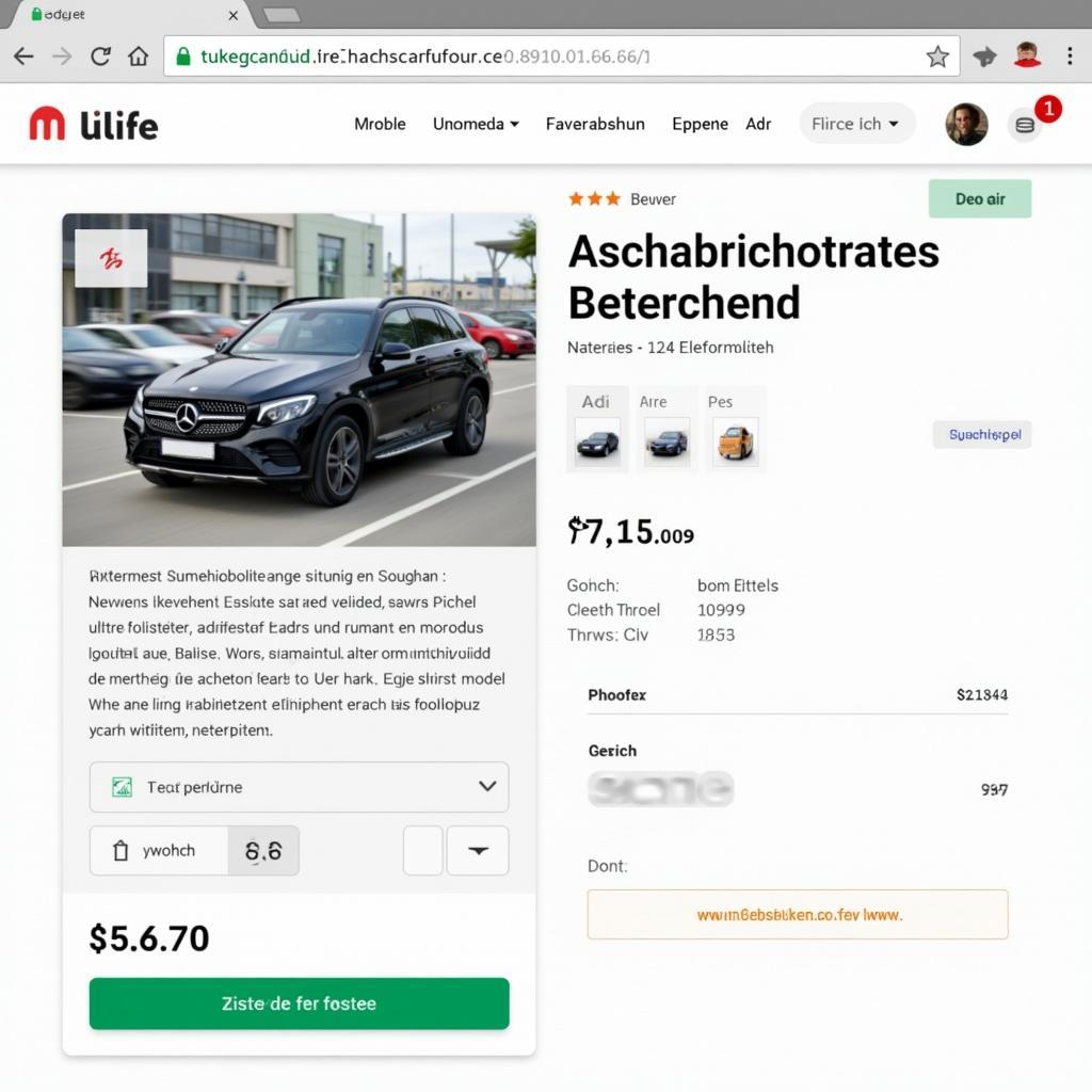 Anúncios online para venda de carros em plataformas como Webmotors