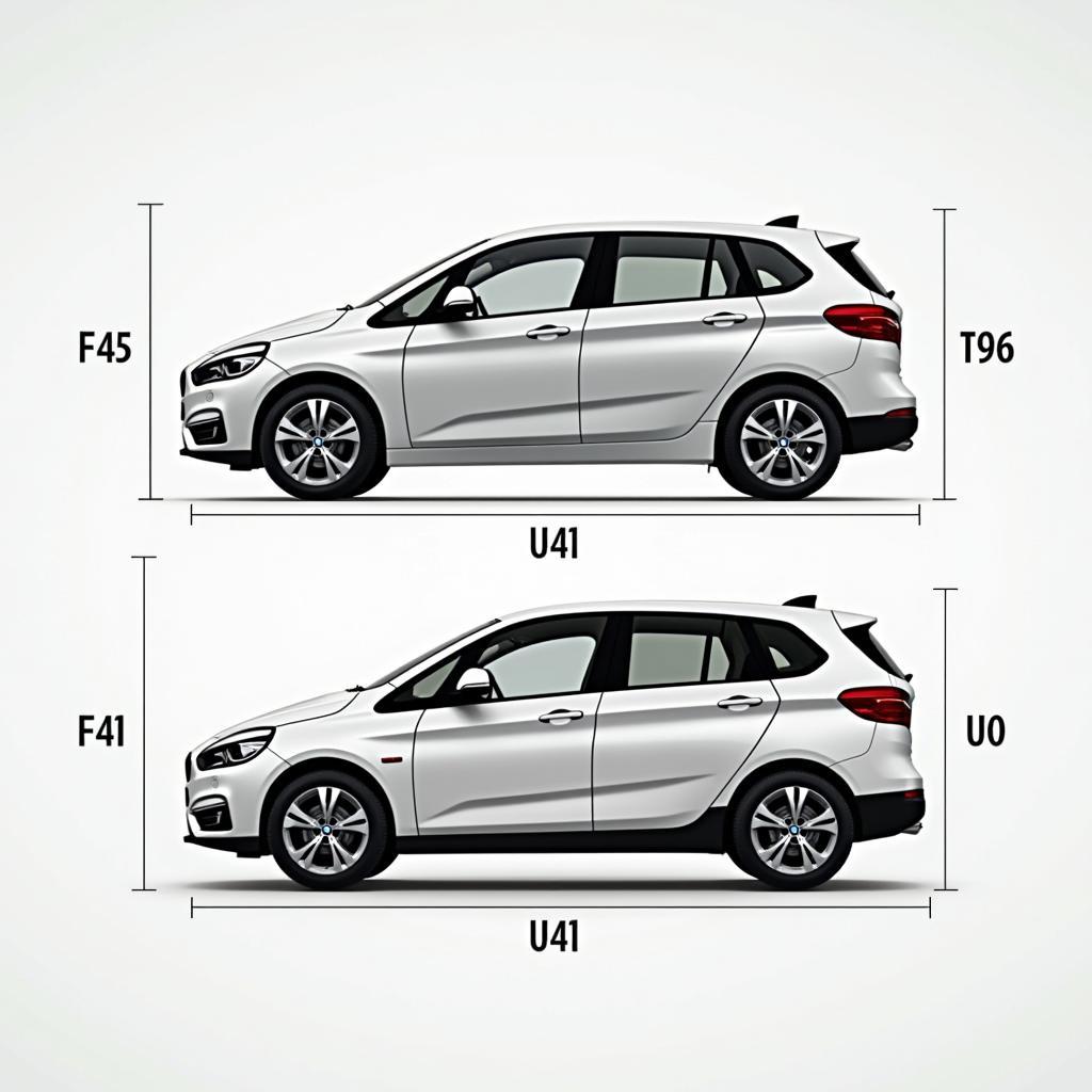 BMW Active Tourer Abmessungen Vergleich - F45 und U06 Modelle im Vergleich.