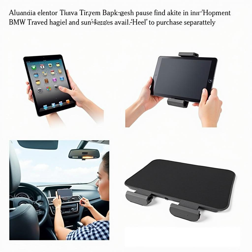 BMW Travel Paket Zubehör Alternativen: Tablet-Halterungen und Sonnenschutzrollos als Zubehör im Handel erhältlich.