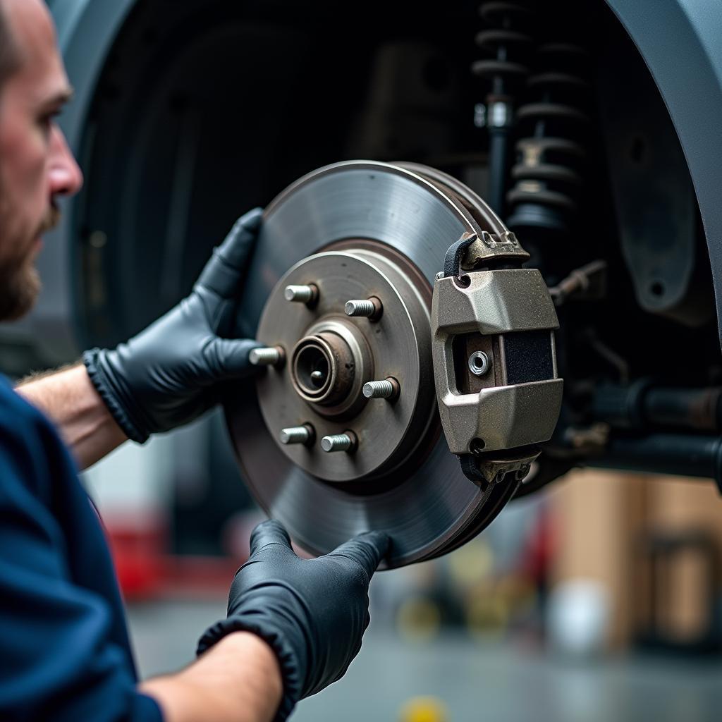 Professionelle Bremsenwartung in der Werkstatt für optimale Sicherheit.