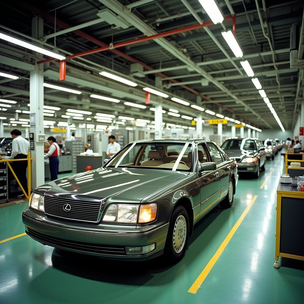 Produktion des Lexus LS 400 in Japan