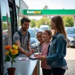 Familie mietet einen Van bei Europcar in Lemgo