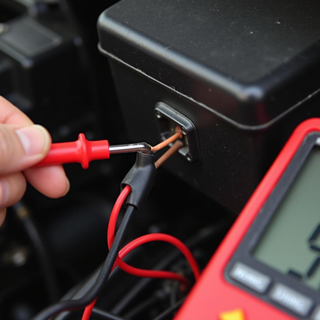 Multimeter zur Spannungsmessung im KFZ