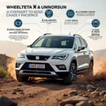 Seat Ateca Xperience 2023 im Gelände: Allradantrieb und erhöhte Bodenfreiheit für optimale Traktion.