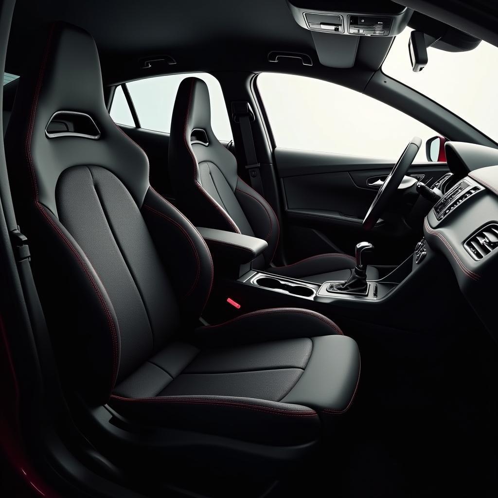 Sportliches Interieur des Seat Leon FR - Sportsitze, Sportlenkrad