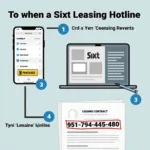 Sixt Leasing Hotline Kontaktmöglichkeiten: Website, App und Leasingvertrag.