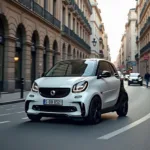 Smart Brabus 400 PS in der Stadt: Agilität und Power.