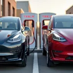 Tesla Model 3 und Model Y laden am Supercharger