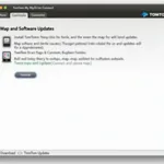 TomTom MyDrive Connect Software: Screenshot der MyDrive Connect Software mit verfügbaren Karten- und Softwareupdates für ein TomTom-Navigationsgerät.